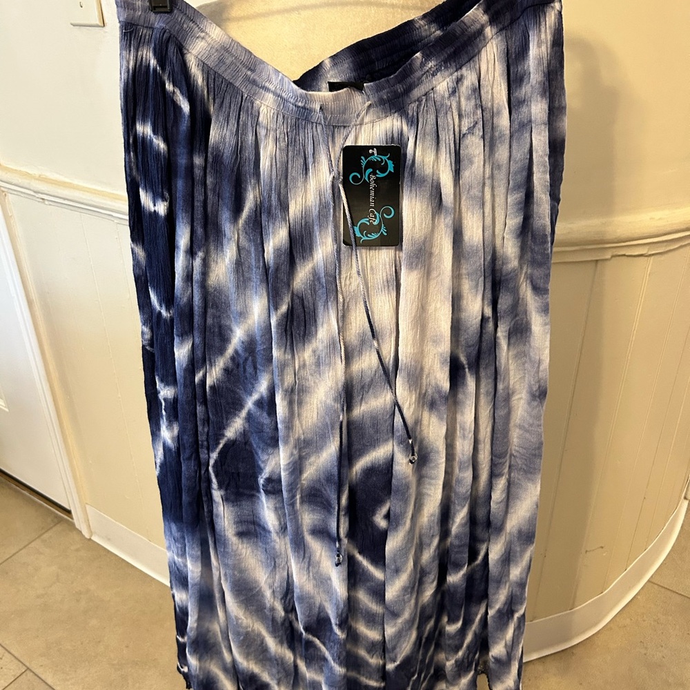 Bohemian Cafe Tie-Dye Maxi Skirt/Size 2X/NWT